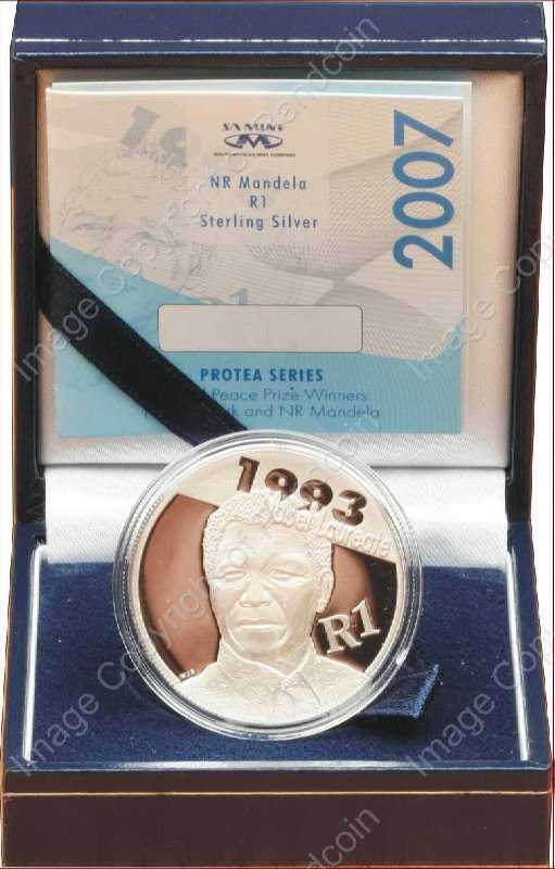 SA Silver R1 Proof 2007 Nelson Mandela Mintage 5 208